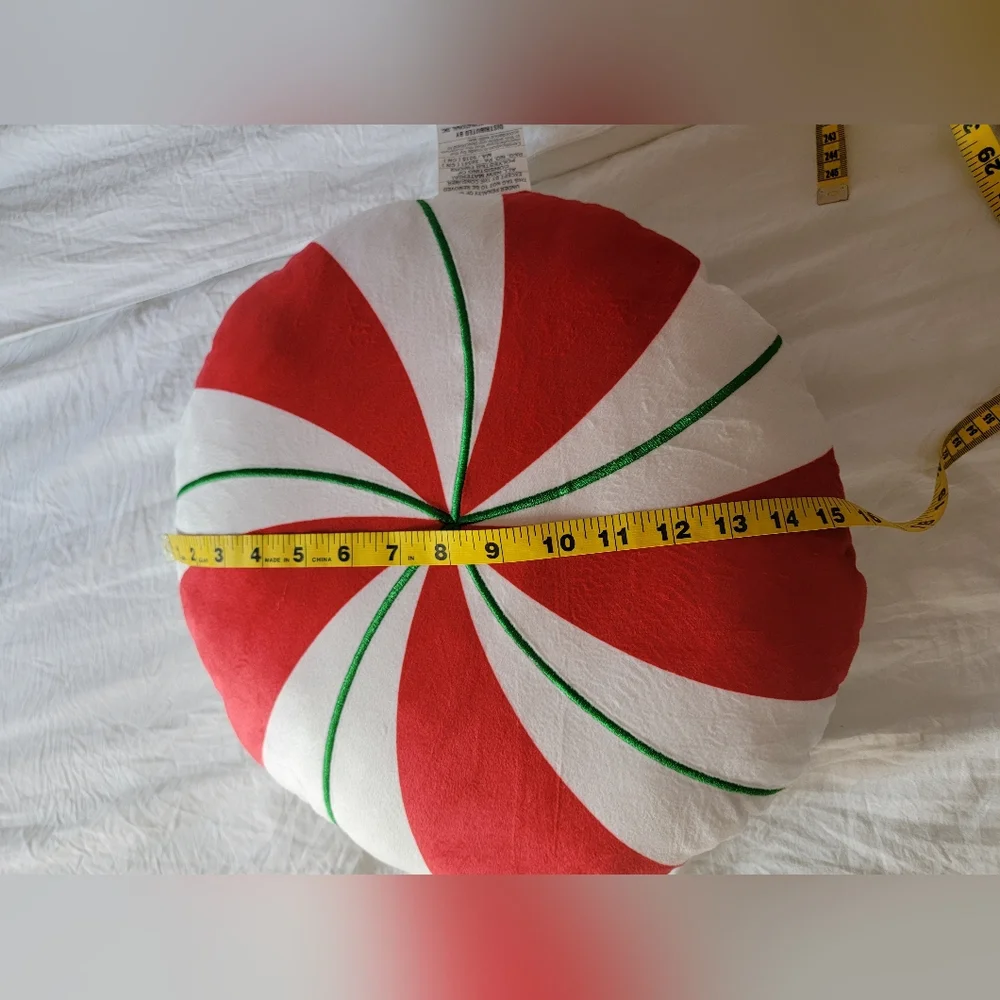 Peppermint Stripe throw pillow